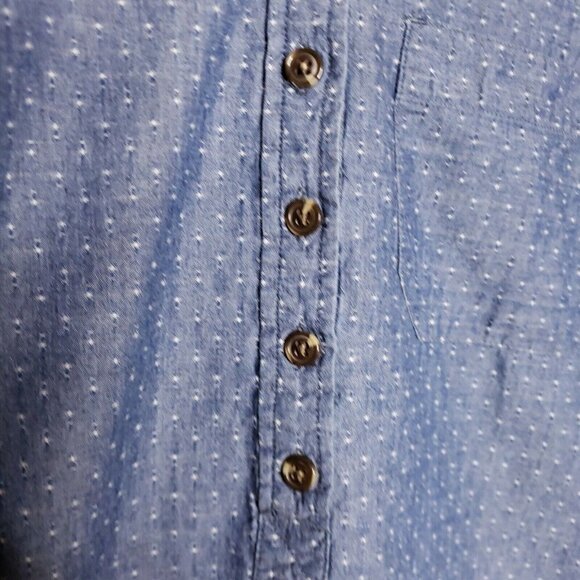 Jachs Girlfriend Womens Blue Dotted 3/4 Button Tunic XS - Picture 3 of 6